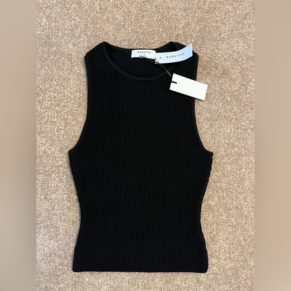 Aritzia Babaton Sculpt Knit Racer. Black. XS